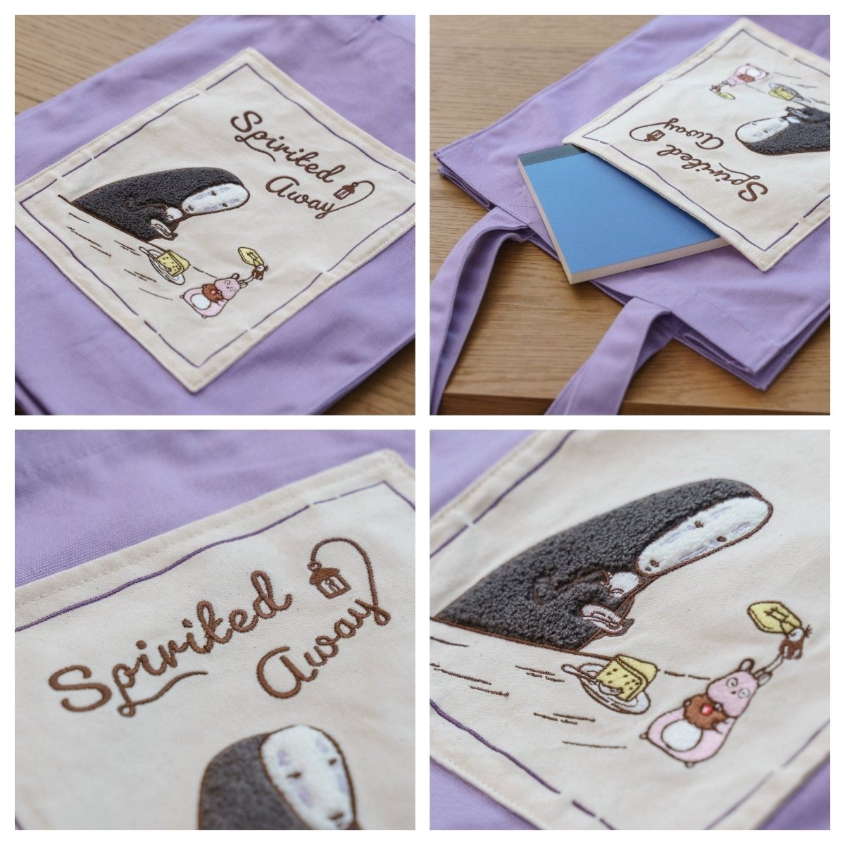 Official Ghibli No Face Tote Bag/Card Case • Spirited Away Shoulder Bag/Shopper/Eco Handbag/Hobo/Pass Case - Kamaji Market