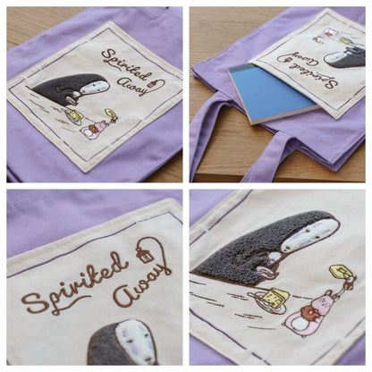 Official Ghibli No Face Tote Bag/Card Case • Spirited Away Shoulder Bag/Shopper/Eco Handbag/Hobo/Pass Case - Kamaji Market