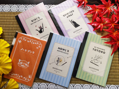 Official Ghibli Notebook My Neighbor Totoro, Spirited Away, Kikis Delivery Service, Howl's Moving Castle • Japanese Anime Stationery Gift - Kamaji Market