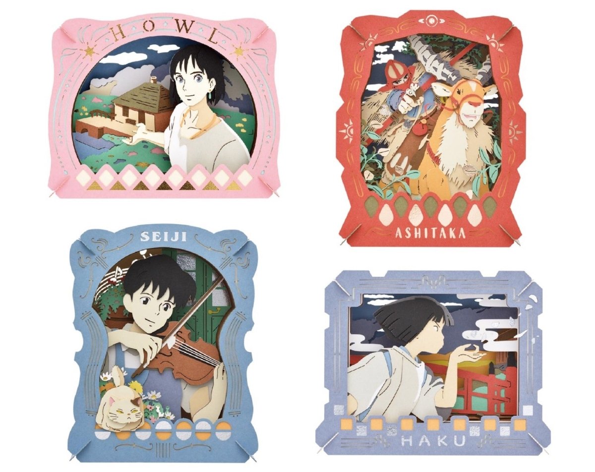 Official Ghibli Paper Theater • Whisper of the Heart, Howls Moving Castle Diorama/Papercraft/Miniature/Home Decor - Kamaji Market