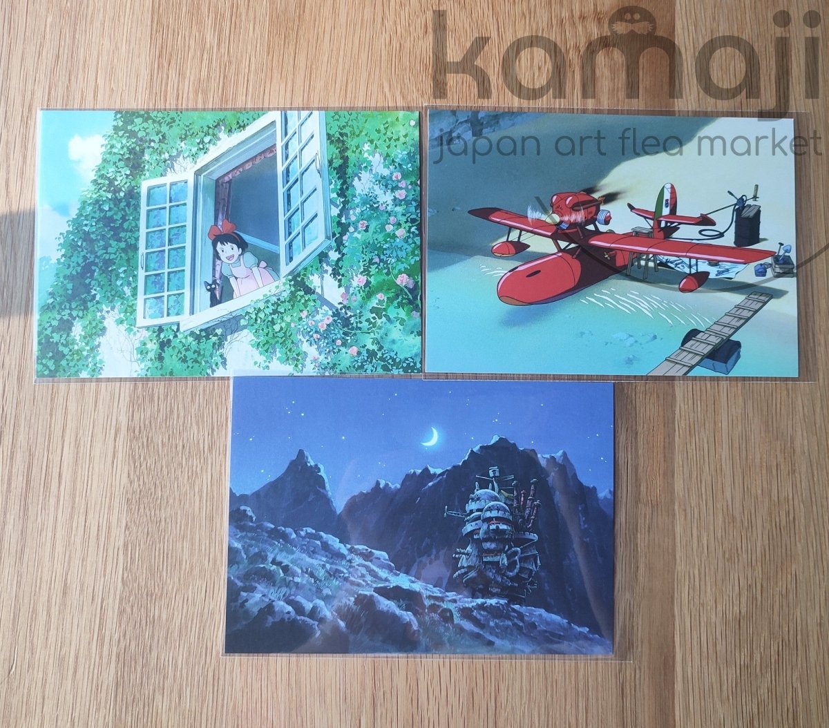 Official Ghibli Park Postcard • Howl, Porco Rosso, Kikis Delivery Artwork • Studio Ghibli Painting - Kamaji Market