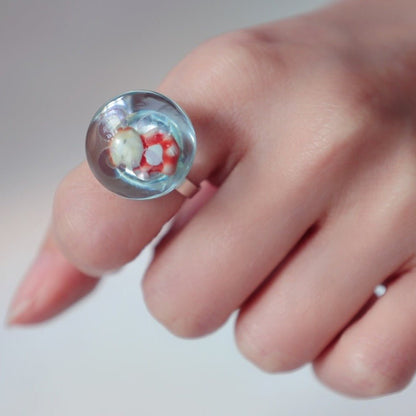 Official Ghibli Ponyo Among the Jellyfish Ring • Ponyo on the Cliff Japanese Anime Jewelry - Kamaji Market