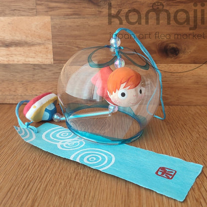 Official Ghibli Ponyo Glass Wind Chime • Ponyo on the Cliff Home Decor • Ghibli Park Exclusive - Kamaji Market