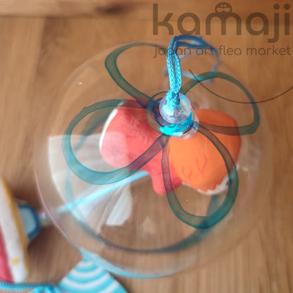 Official Ghibli Ponyo Glass Wind Chime • Ponyo on the Cliff Home Decor • Ghibli Park Exclusive - Kamaji Market