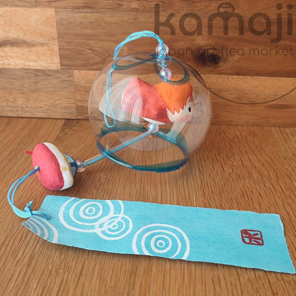 Official Ghibli Ponyo Glass Wind Chime • Ponyo on the Cliff Home Decor • Ghibli Park Exclusive - Kamaji Market