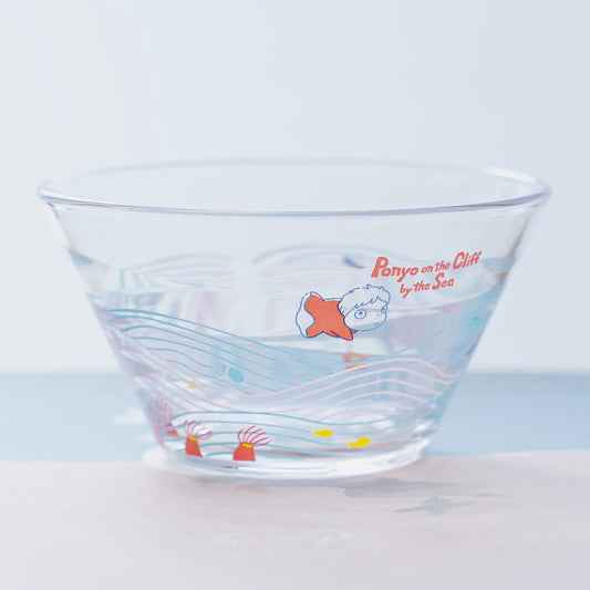 Official Ghibli Ponyo on the Cliff Glass Bowl "In the Sea" • Made in Japan, Ocean Design - Kamaji Market