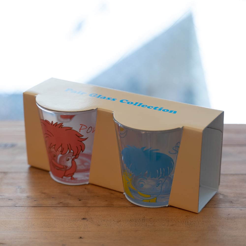 Official Ghibli Ponyo on the Cliff Pair of Glasses • Ponyo & Sosuke cups - Kamaji Market