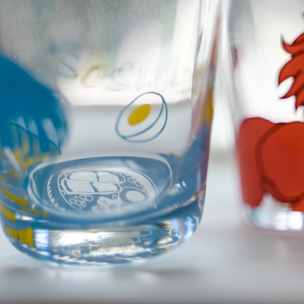 Official Ghibli Ponyo on the Cliff Pair of Glasses • Ponyo & Sosuke cups - Kamaji Market