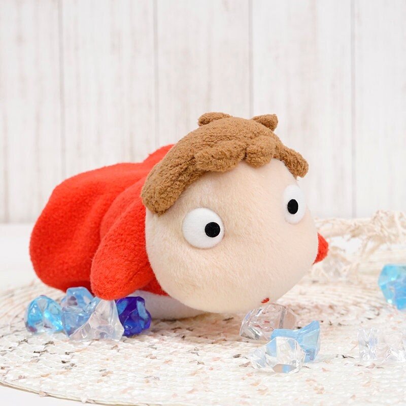 Official Ghibli Ponyo Plush Toy • Ponyo on the Cliff Stuffed Animal Size M, L - Kamaji Market