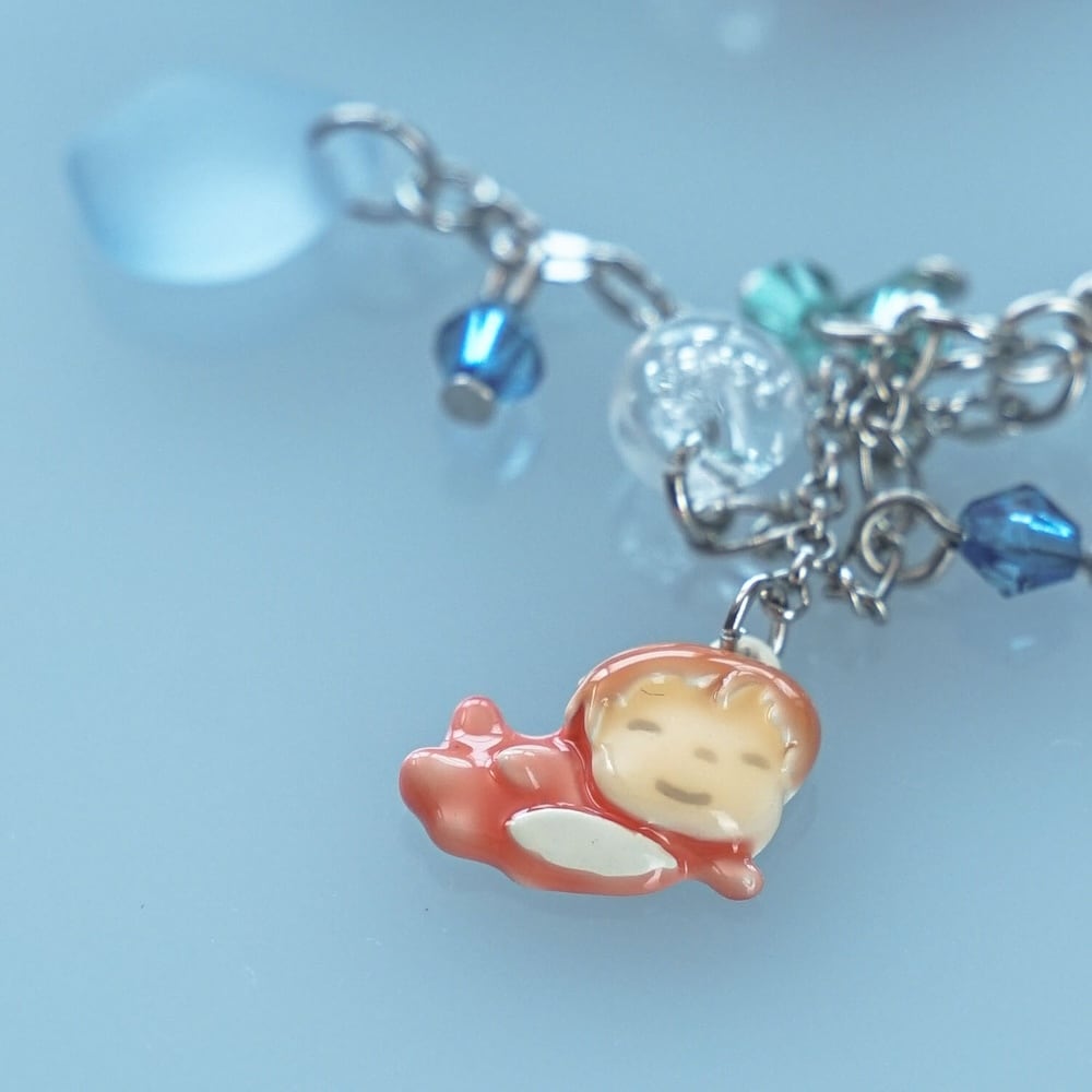 Official Ghibli Ponyo Swaying Earrings • Ponyo on the Cliff Japanese Anime Jewelry - Kamaji Market