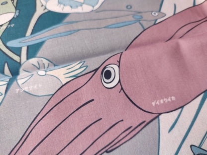 Official Ghibli Ponyo Tapestry/Wall Hanging • Ponyo on the Cliff Bandana/Neckerchief/Scarf/Handkerchief/Interior Decor - Kamaji Market