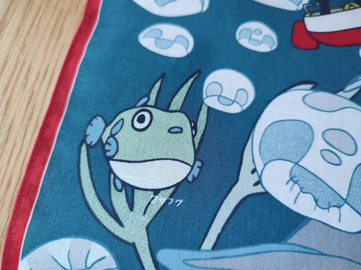 Official Ghibli Ponyo Tapestry/Wall Hanging • Ponyo on the Cliff Bandana/Neckerchief/Scarf/Handkerchief/Interior Decor - Kamaji Market