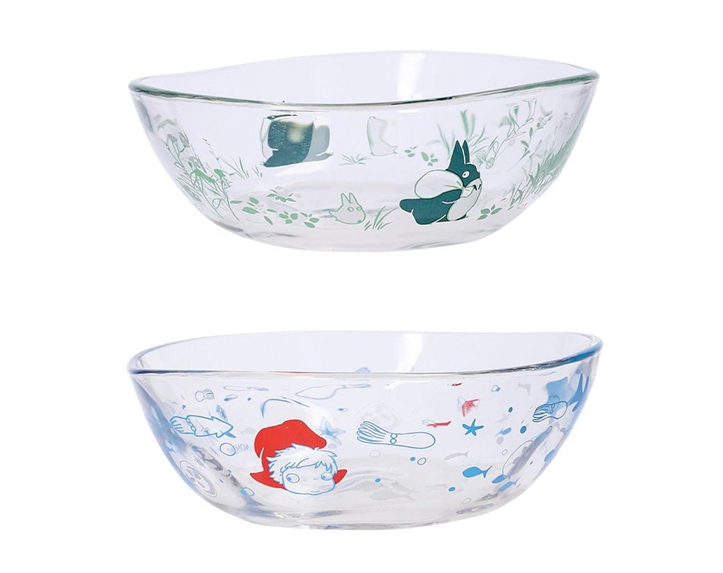 Official Ghibli Ponyo, Totoro Small Bowl/Dish • My Neighbor Totoro, Ponyo on the Cliff Soup/Salad/Noodle Bowl - Kamaji Market