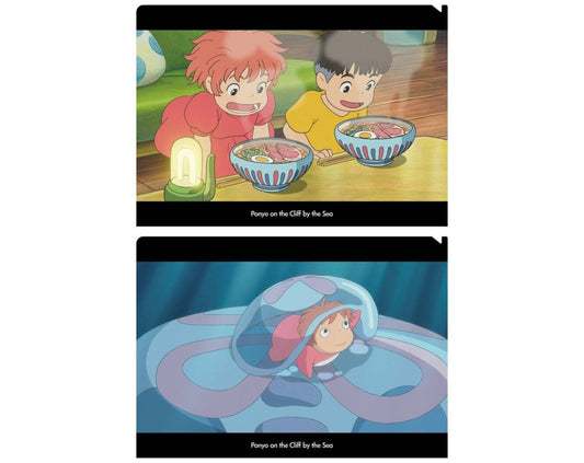 Official Ghibli Ponyo Wall Art Picture/Folder • Ponyo on the Cliff by the Sea Anime Clear File - Kamaji Market