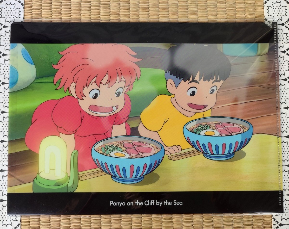 Official Ghibli Ponyo Wall Art Picture/Folder • Ponyo on the Cliff by the Sea Anime Clear File - Kamaji Market