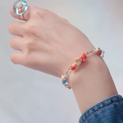 Official Ghibli Ponyo's Greeting Bracelet • Ponyo on the Cliff Japanese Anime Jewelry - Kamaji Market