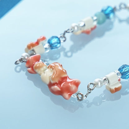 Official Ghibli Ponyo's Greeting Bracelet • Ponyo on the Cliff Japanese Anime Jewelry - Kamaji Market