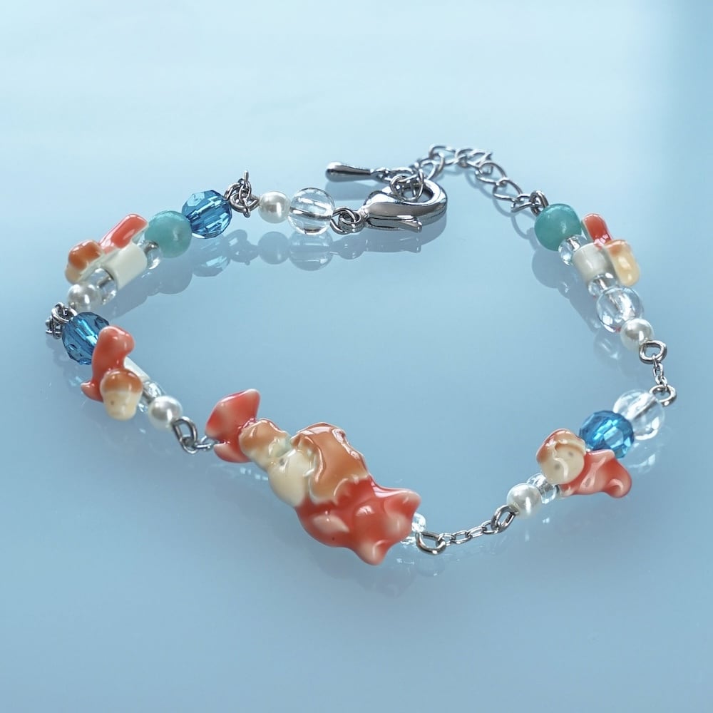 Official Ghibli Ponyo's Greeting Bracelet • Ponyo on the Cliff Japanese Anime Jewelry - Kamaji Market