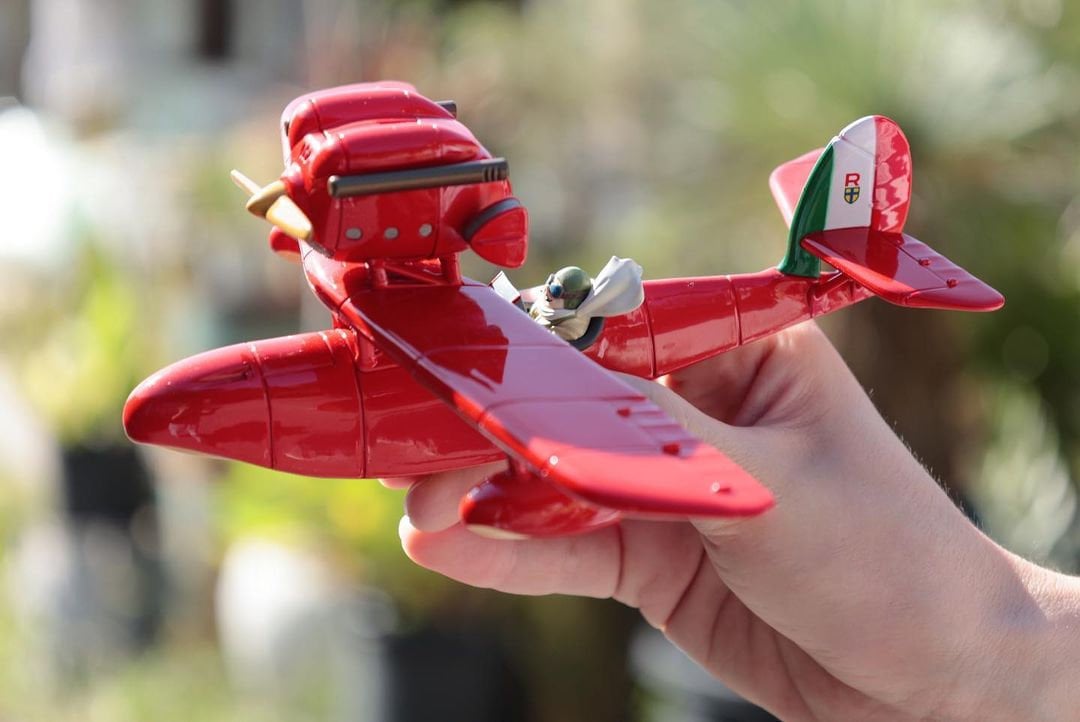 Official Ghibli Porco Rosso Airplane Interactive Figure/Diorama • Crimson Pig Figurine/Statue/Replica/Interior Decor - Kamaji Market