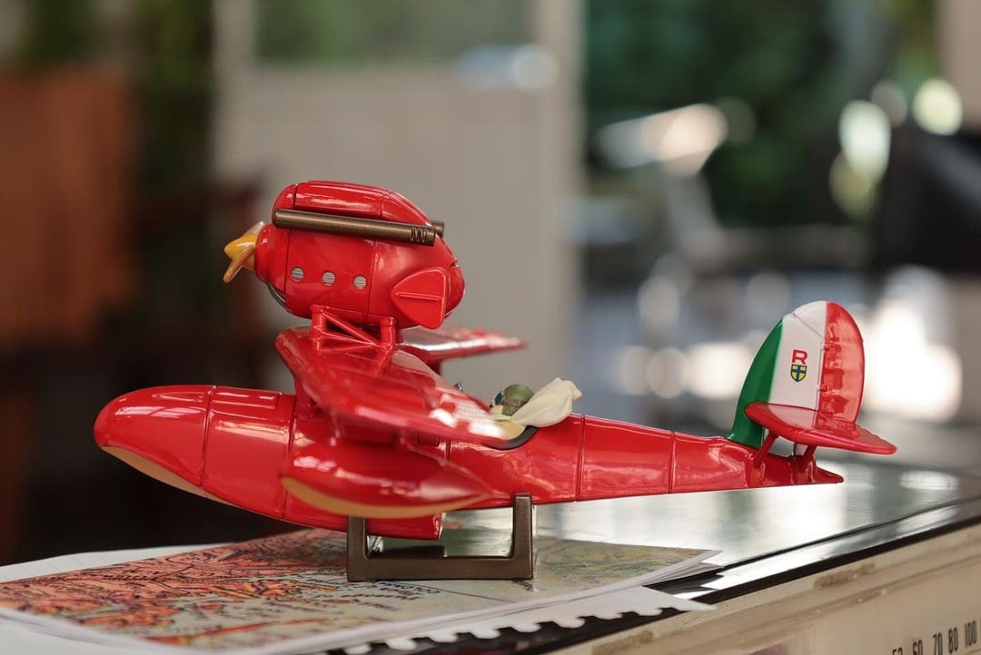Official Ghibli Porco Rosso Airplane Interactive Figure/Diorama • Crimson Pig Figurine/Statue/Replica/Interior Decor - Kamaji Market