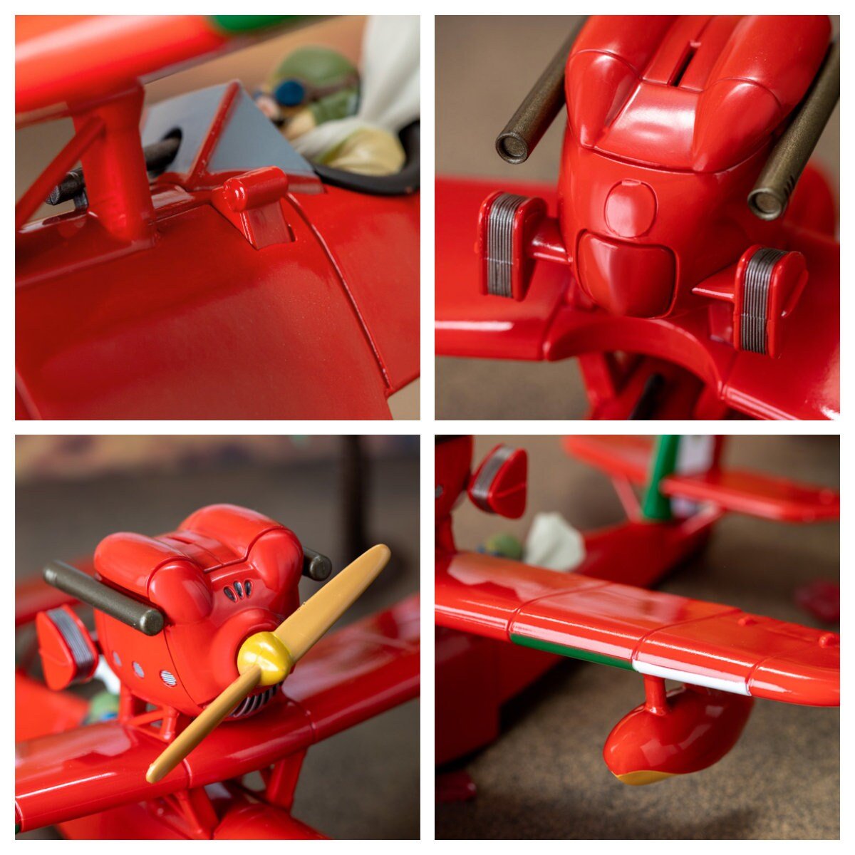 Official Ghibli Porco Rosso Airplane Interactive Figure/Diorama • Crimson Pig Figurine/Statue/Replica/Interior Decor - Kamaji Market