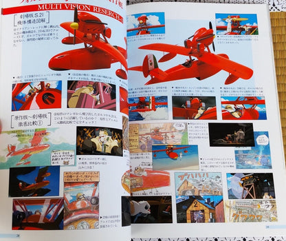 Official Ghibli Porco Rosso Artbook/Pamphlet • Crimson Pig "Savoia Plane Creation Story" • Anime Painting Art Book - Kamaji Market