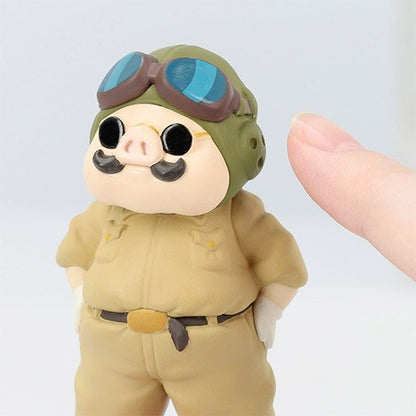 Official Ghibli Porco Rosso Bobble Head Figure • Crimson Pig Decor • GBL - Kamaji Market