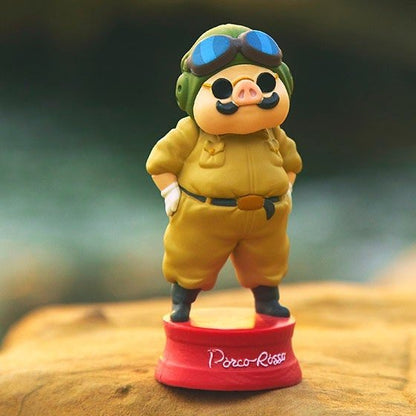 Official Ghibli Porco Rosso Bobble Head Figure • Crimson Pig Decor • GBL - Kamaji Market
