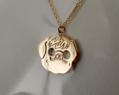 Official Ghibli Porco Rosso Brass Necklace • Crimson Pig Jewelry/Pendant/Chain • Ghibli Exhibition Exclusive - Kamaji Market