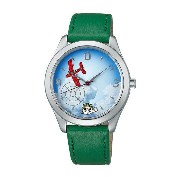 Official Ghibli Porco Rosso Green Wrist Watch • Crimson Pig ALBA/Seiko Watches • Limited to 400 - Kamaji Market