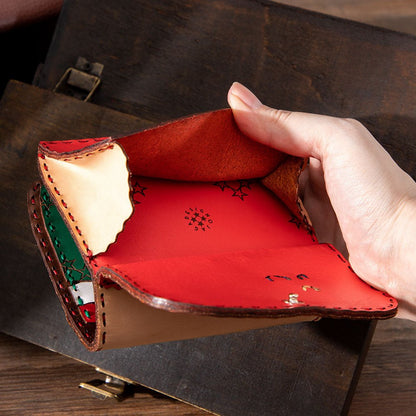 Official Ghibli Porco Rosso Handmade Genuine Leather Wallet • Crimson Pig Ojaga Design GBL - Kamaji Market