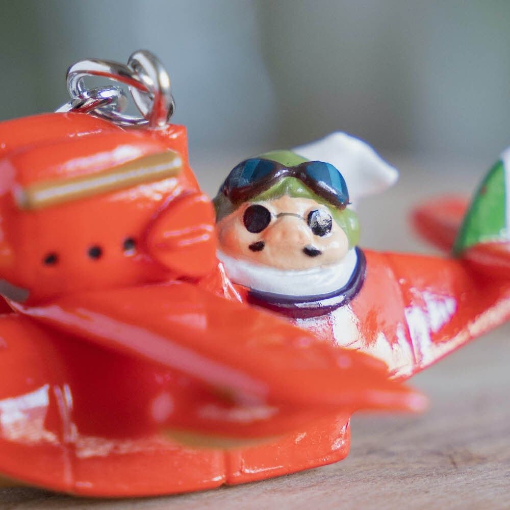Official Ghibli Porco Rosso Keychain/Charm • Crimson Pig Bag Decor/Pendant/Strap - Kamaji Market