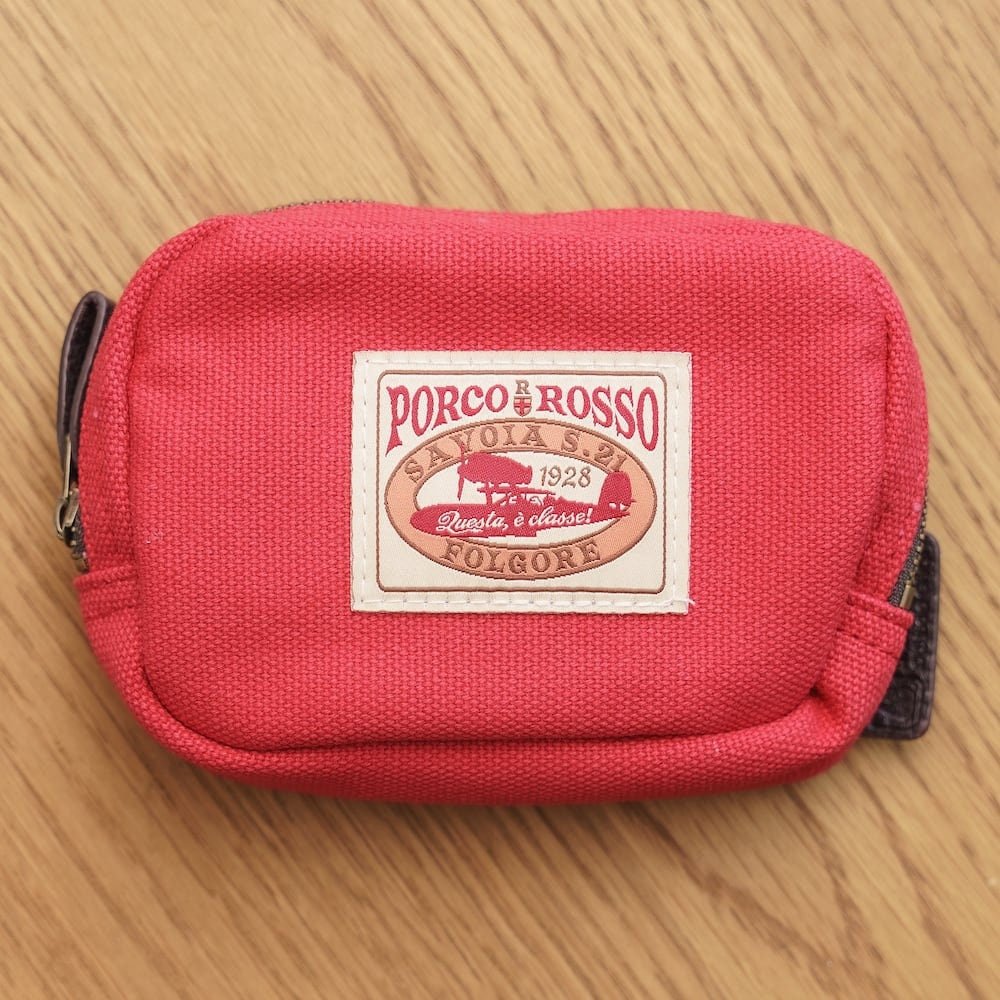 Official Ghibli Porco Rosso, Laputa Pouch/Case • Robot Soldier, Crimson Pig Clutch/Cosmetic Bag/Wallet/Makeup Bag/Purse - Kamaji Market