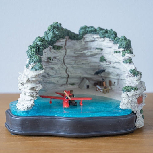Official Ghibli Porco Rosso Light Up Diorama • Crimson Pig Figure/Home Decor/Interior Diorama - Kamaji Market