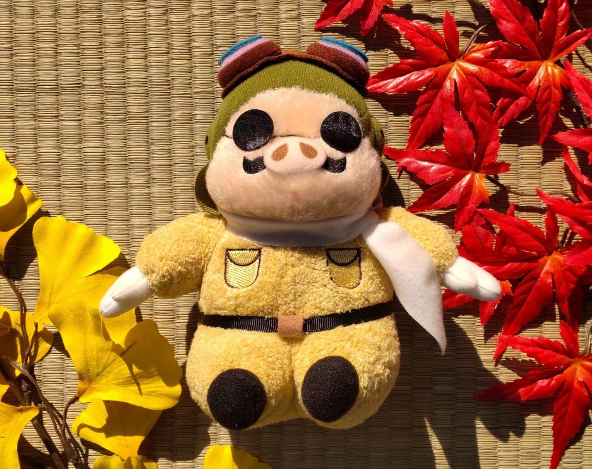 Official Ghibli Porco Rosso Plush Toy • Crimson Pig Stuffed Animal