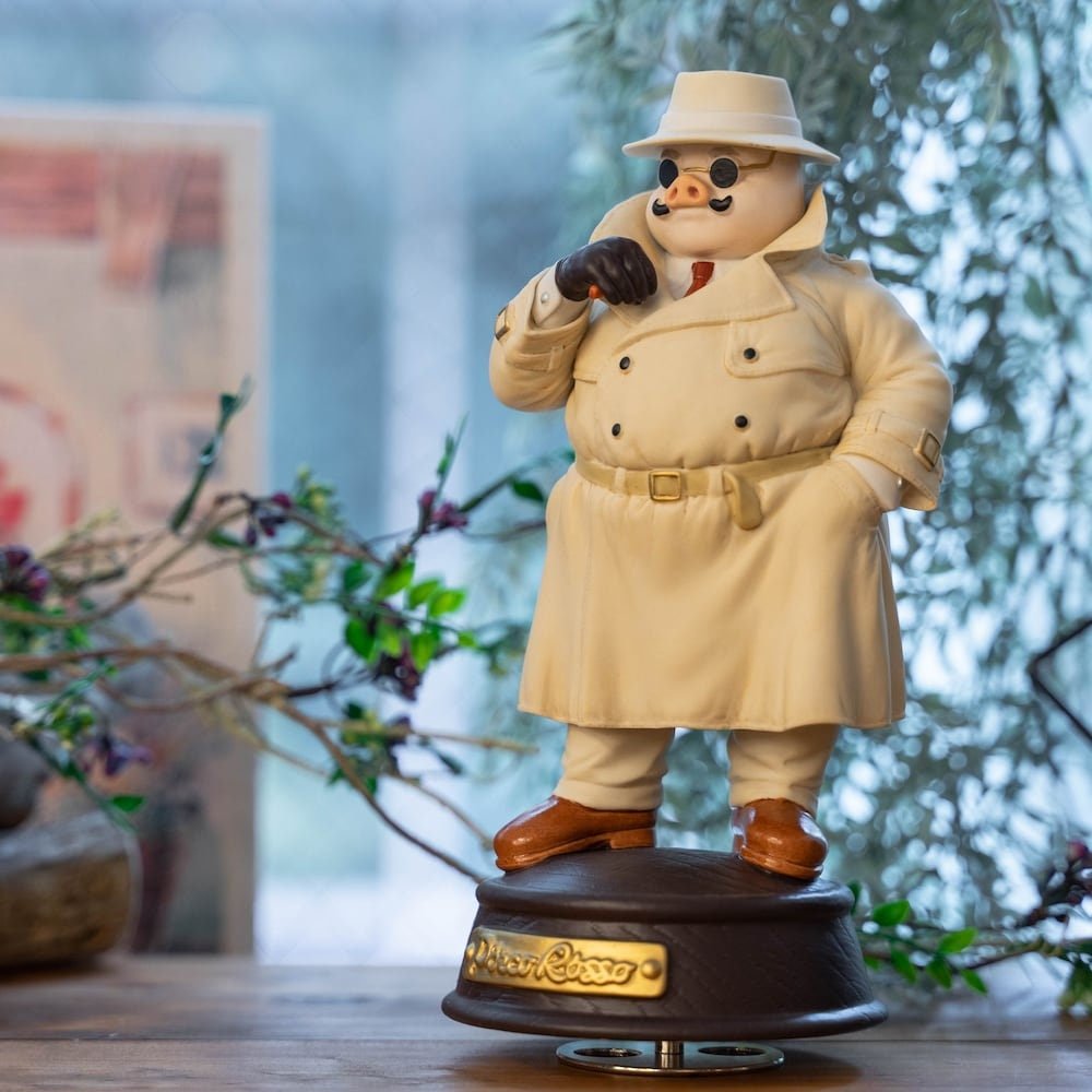 Official Ghibli Porco Rosso Porcelain Music Box/Figure • Handmade