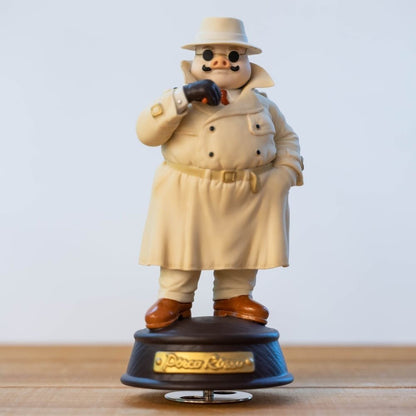 Official Ghibli Porco Rosso Porcelain Music Box/Figure • Handmade Figurine/Statue/Replica/Home Decor/Interior Diorama • Crimson Pig Gift - Kamaji Market