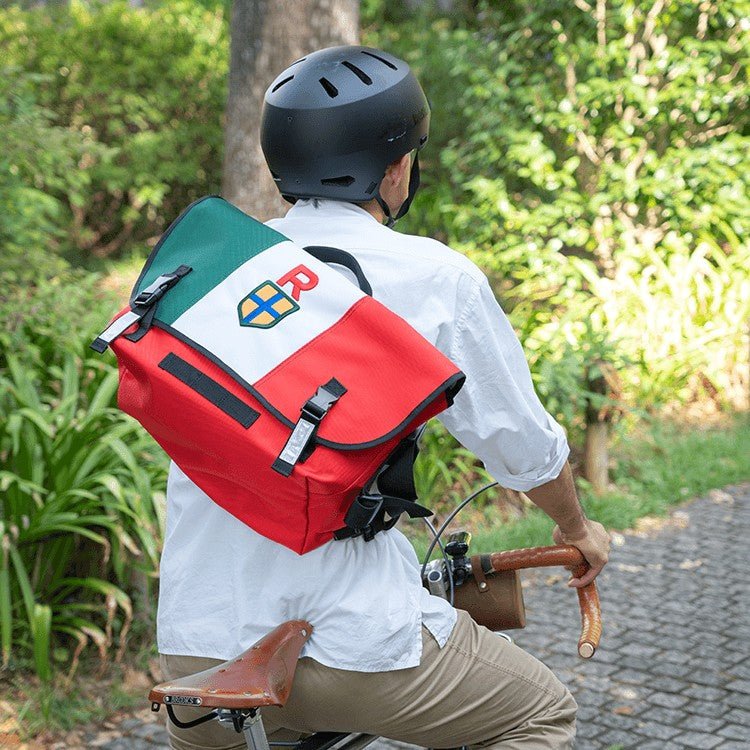 Official Ghibli Porco Rosso Shoulder Bag Size L • Crimson Pig Cycle Cross Body Bag • Made in Japan • Ghibli Museum Exclusive - Kamaji Market