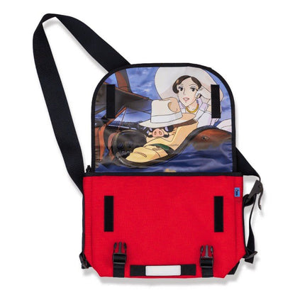 Official Ghibli Porco Rosso Shoulder Bag Size S • Crimson Pig Cycle Cross Body Bag • Made in Japan • Ghibli Museum Exclusive - Kamaji Market