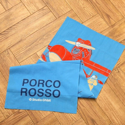 Official Ghibli Porco Rosso Tenugui Wall Hanging/Postcards Set • Hand-dyed Tapestry/Interior Decor • Ghibli Exhibition Exclusive - Kamaji Market