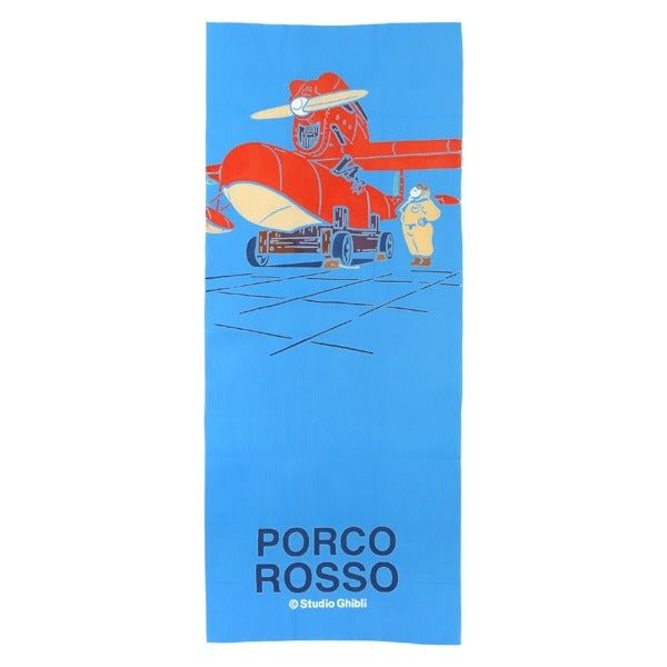 Official Ghibli Porco Rosso Tenugui Wall Hanging/Postcards Set • Hand-dyed Tapestry/Interior Decor • Ghibli Exhibition Exclusive - Kamaji Market