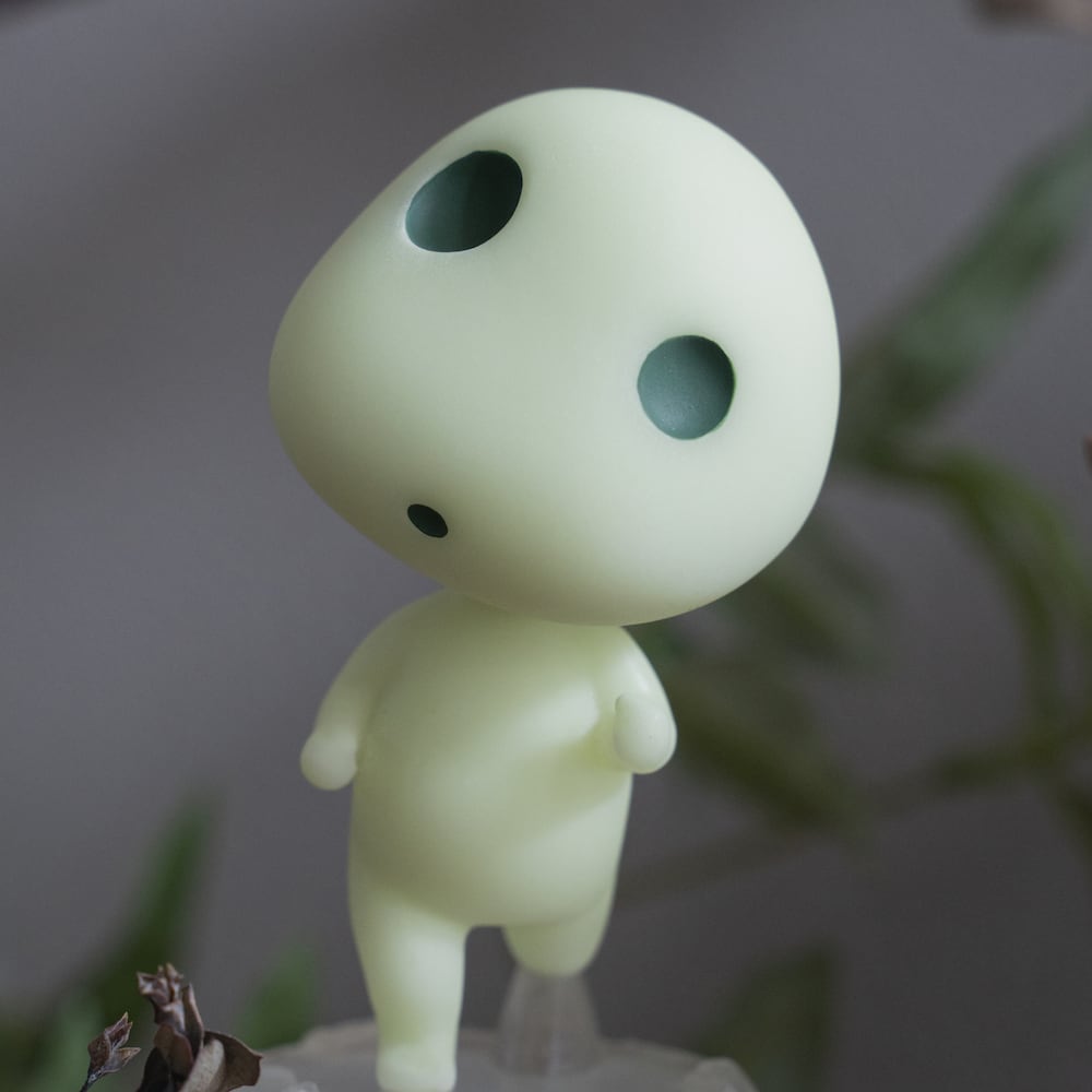 Official Ghibli Princess Mononoke Kodama Figure • Phosphorescent Palm Size - Kamaji Market