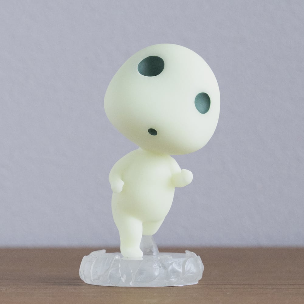 Official Ghibli Princess Mononoke Kodama Figure • Phosphorescent Palm Size - Kamaji Market