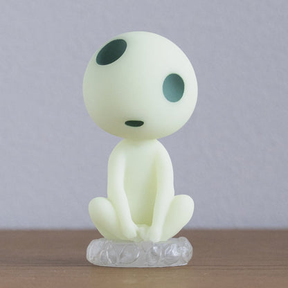 Official Ghibli Princess Mononoke Kodama Figure • Phosphorescent Palm Size - Kamaji Market
