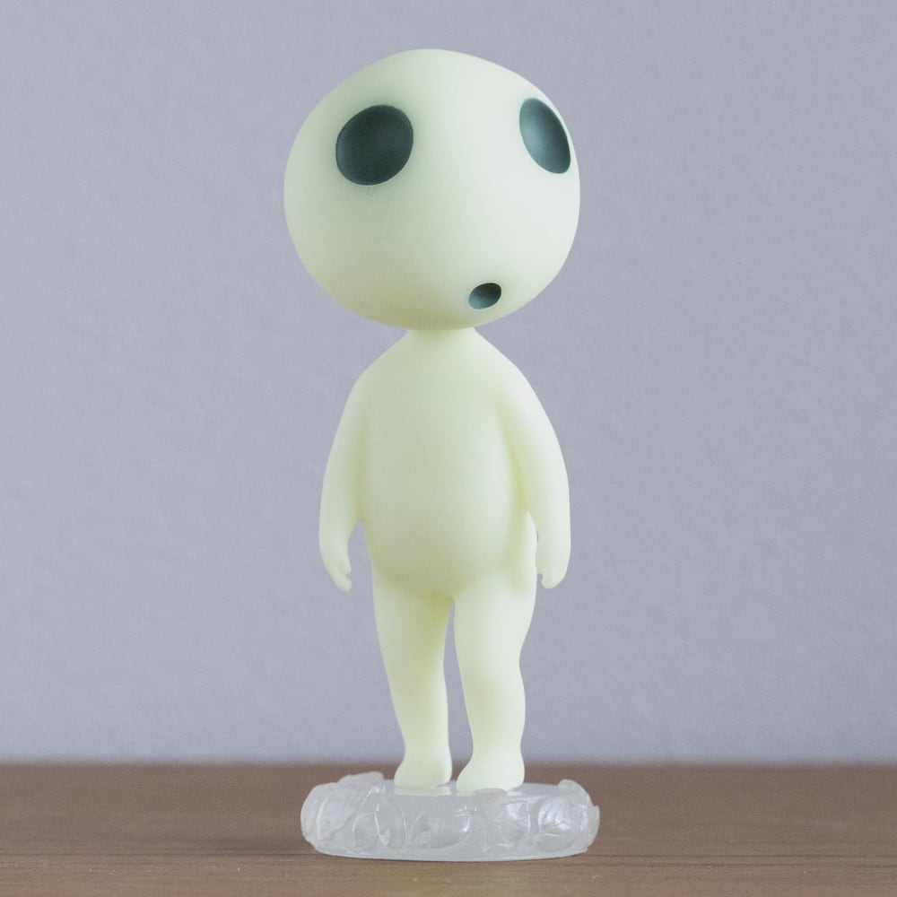 Official Ghibli Princess Mononoke Kodama Figure • Phosphorescent Palm Size - Kamaji Market