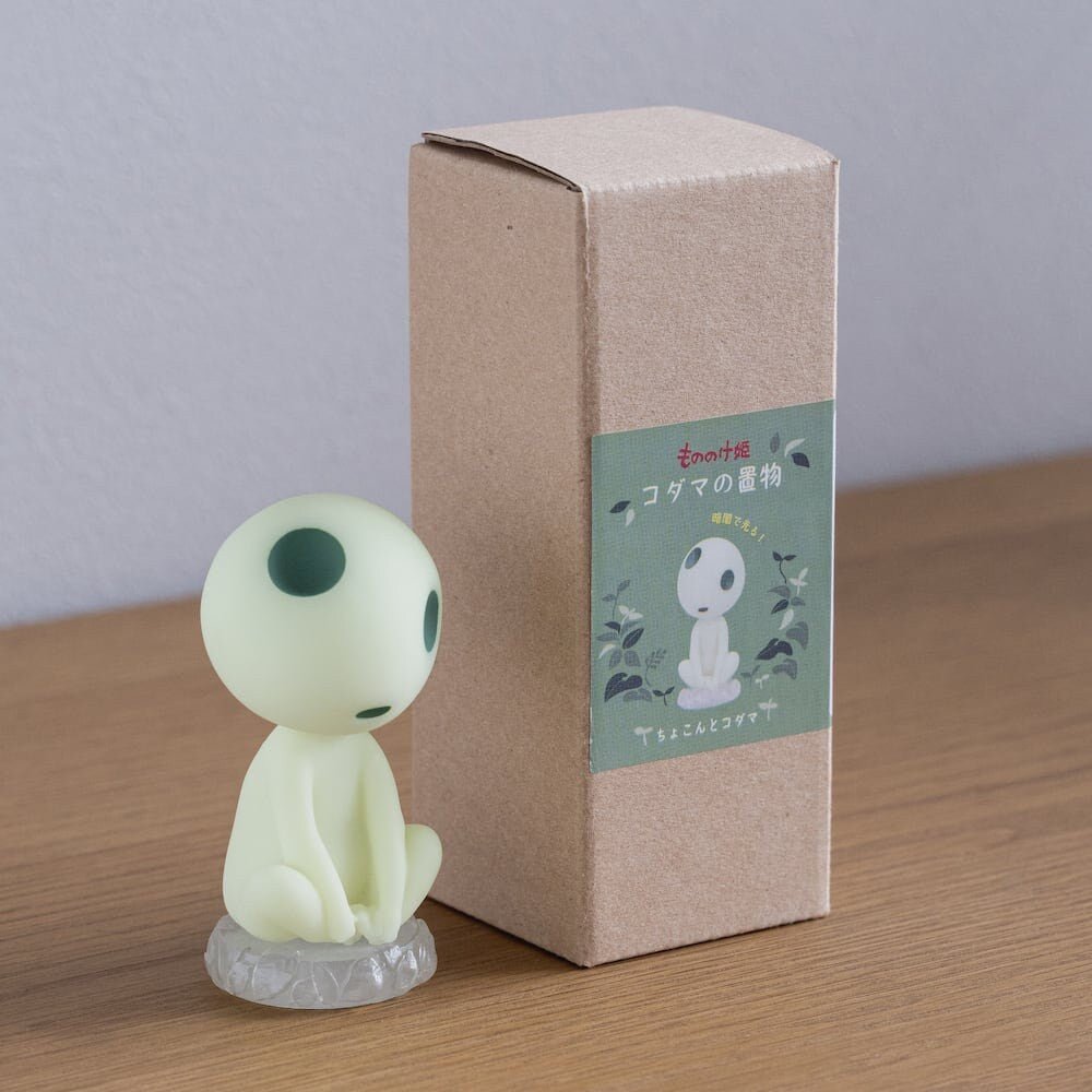 Official Ghibli Princess Mononoke Kodama Figure • Phosphorescent Palm Size - Kamaji Market
