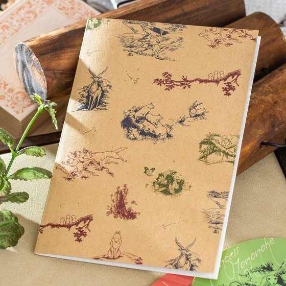 Official Ghibli Princess Mononoke Notebook • Notepad/Sketchbook/Writing pad/Planner • Japanese Stationery Anime Gift - Kamaji Market