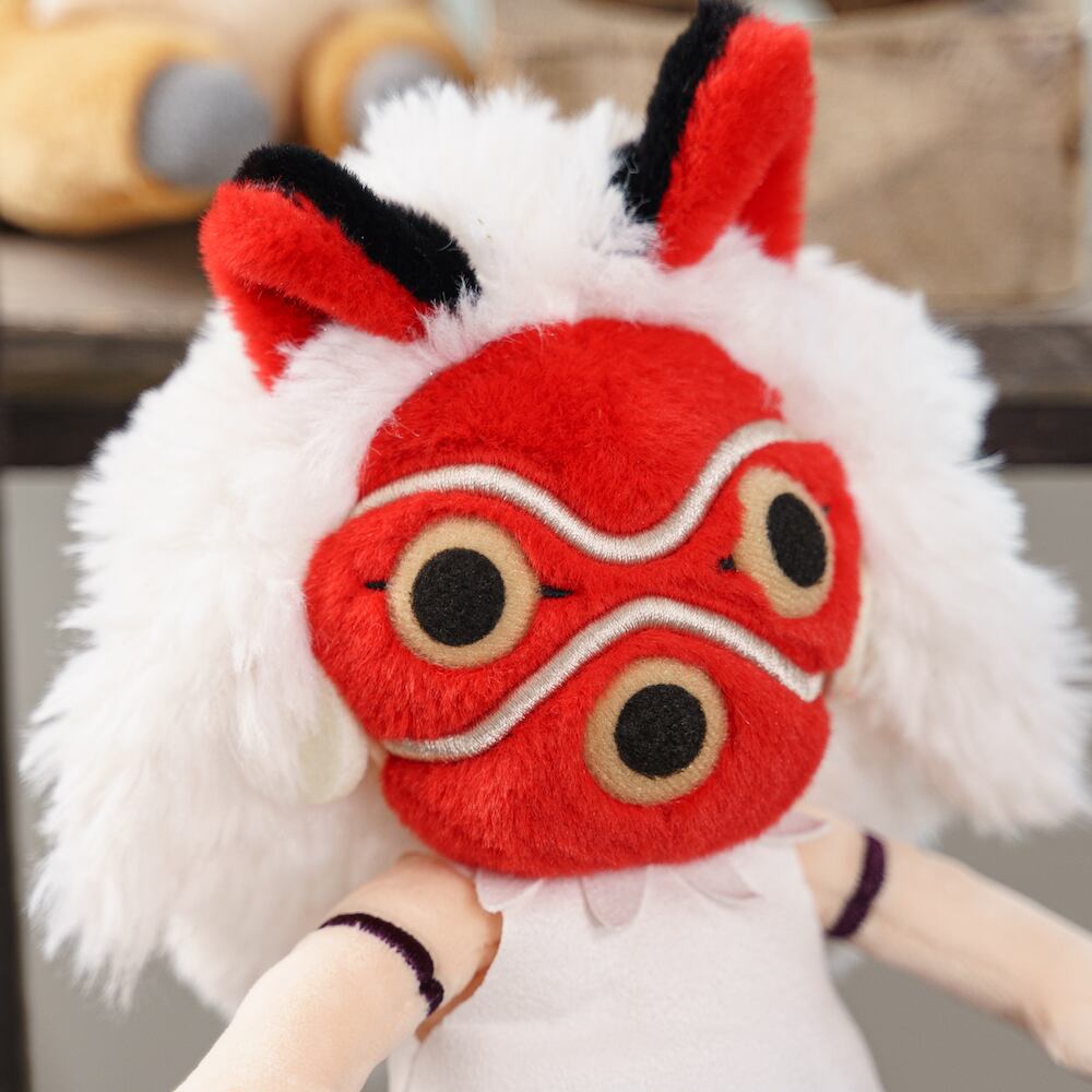 Official Ghibli Princess Mononoke Plush Toy • San Mask Stuffed Animal - Kamaji Market