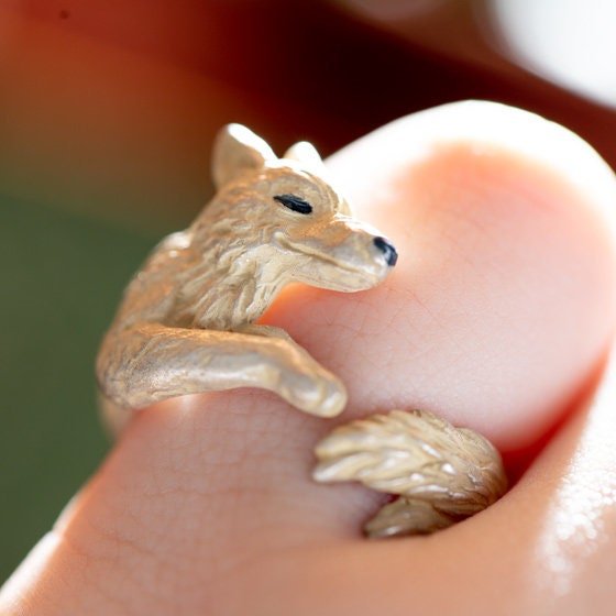 Official Ghibli Princess Mononoke Ring • Wolf Moro • Japanese Handmade Jewelry - Kamaji Market