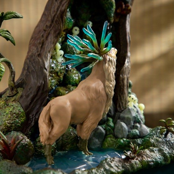 Official Ghibli Princess Mononoke Water Garden • Forest Spirit Bonsai Diorama Fountain • Donguri Exclusive - Kamaji Market
